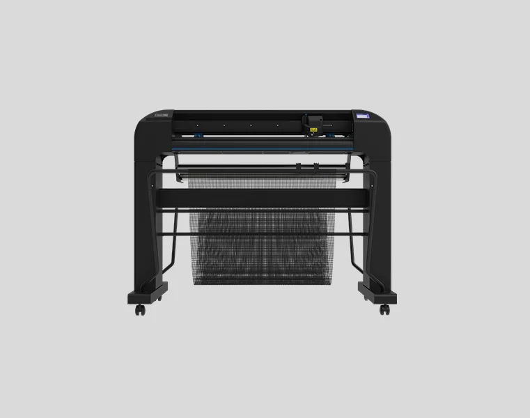 SUMMA S3TC75 vinyl snijplotter op onderstel, vooraanzicht